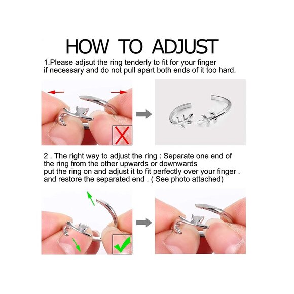 Silver Stainless Steel Witch Celtic Viking Cross Knot Adjustable Open Ring NWOT - Picture 5 of 8